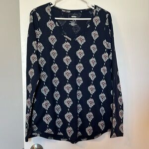 Navy Blue Long Sleeved Every Day Tee